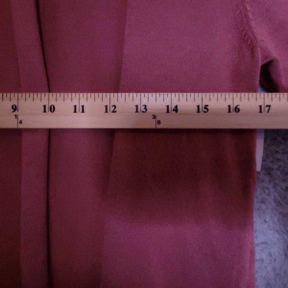 Premise Womens Cardigan Sweater Solid Pink Long Sleeve Open Front Fly‎ Away M - Picture 3 of 9